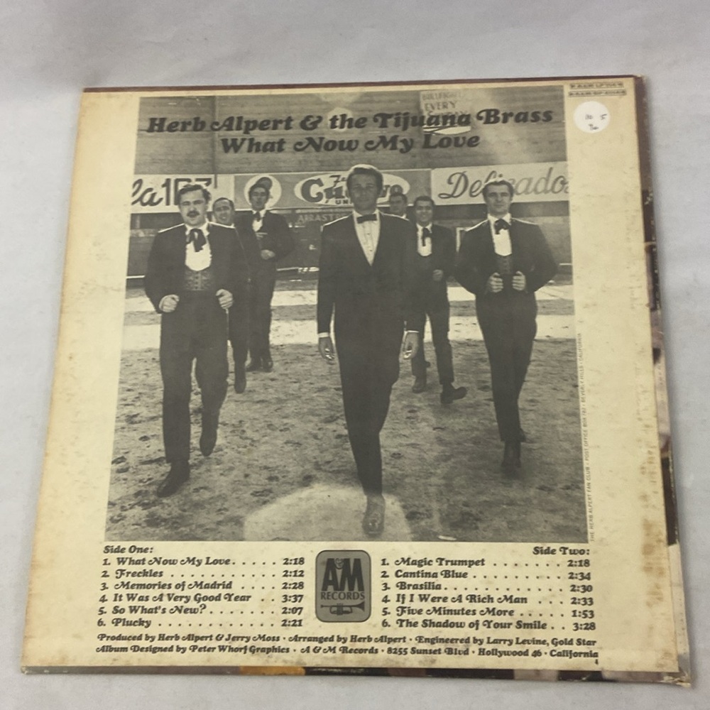 What Now My Love Herb Alpert & The Tijuana Brass A&M Records Vinyl Record LP - Picture 3 of 12